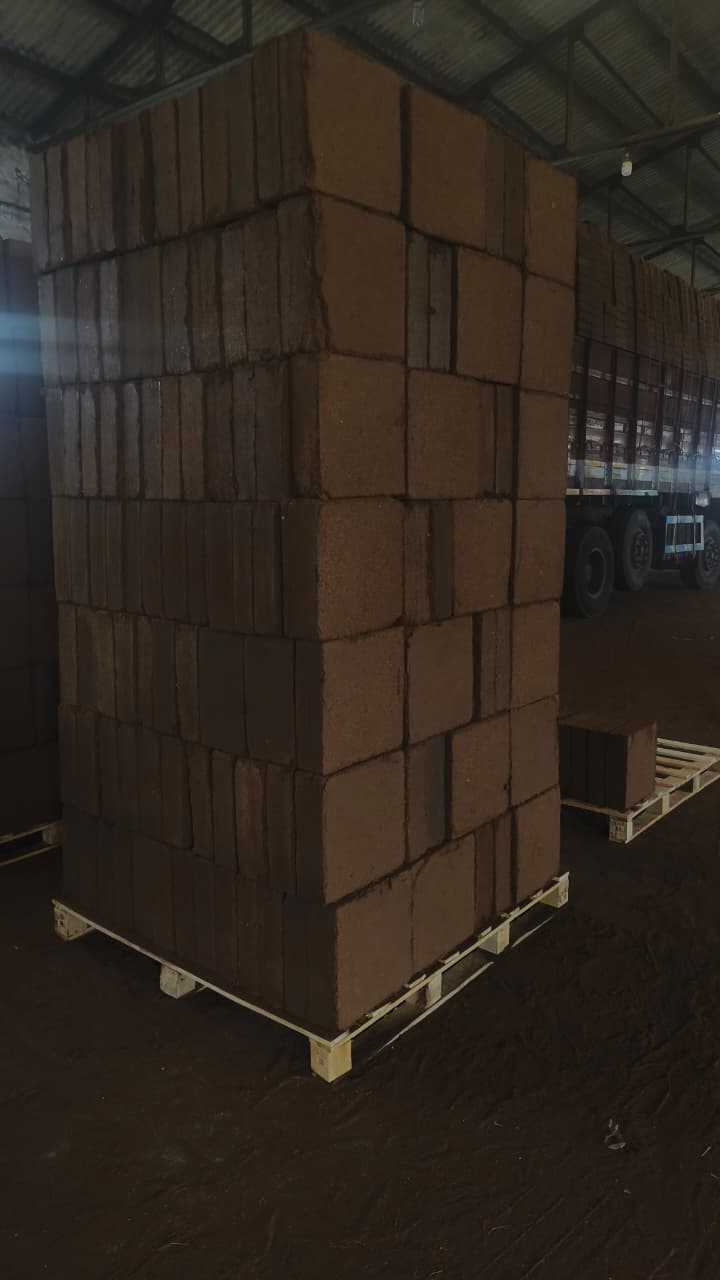 Cocopeat production facility showing advanced manufacturing equipment