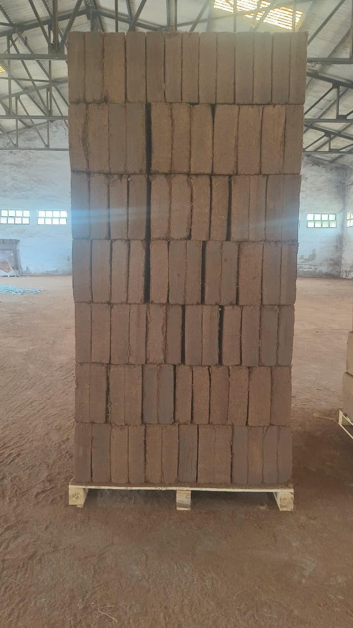 Cocopeat production facility with industrial processing machinery